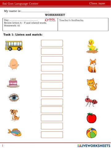 Review letters A-F 25.03