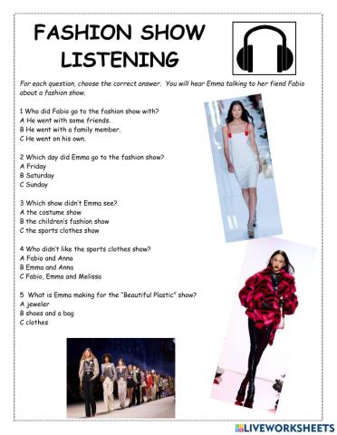 Fashion Show Listening