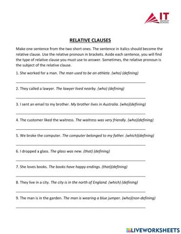 Relative clauses