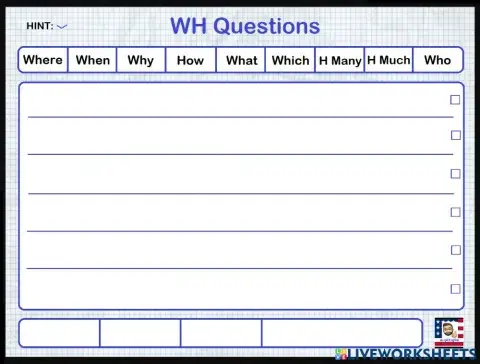 WH Questions activity