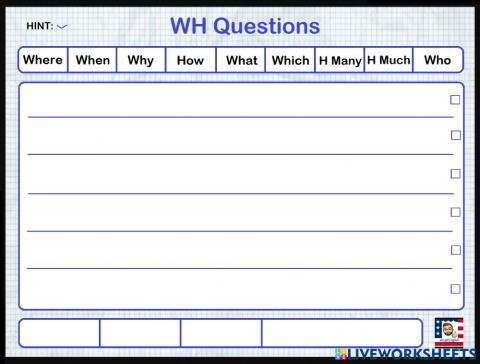 WH Questions activity