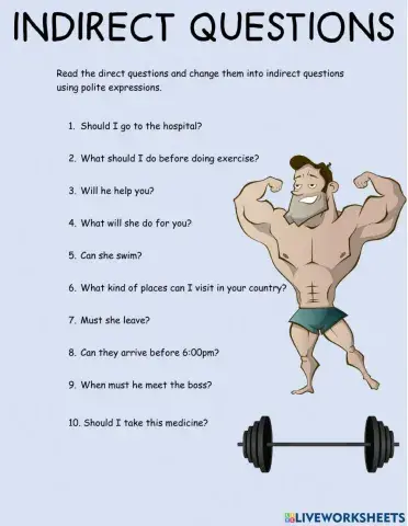 Indirect Questions - Modal Verbs