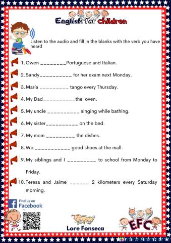 Simple present 3rd person efc lore fonseca