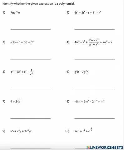 Classifying Polynomials