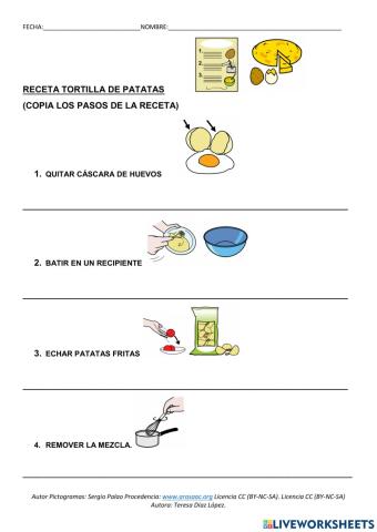 Receta tortilla patata