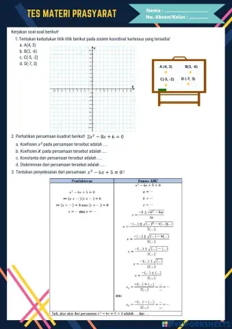 Tes Diagnostik Fungsi Kuadrat