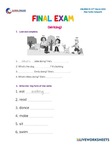 Final exam-listening- children 13