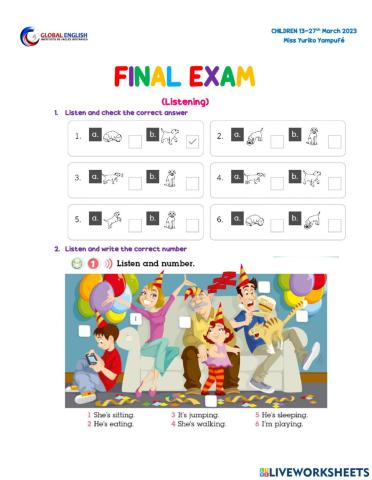 Final exam-listening-children 13
