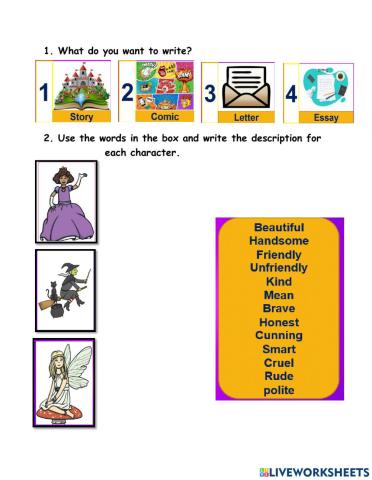 Writing about character