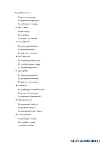 Factors of production