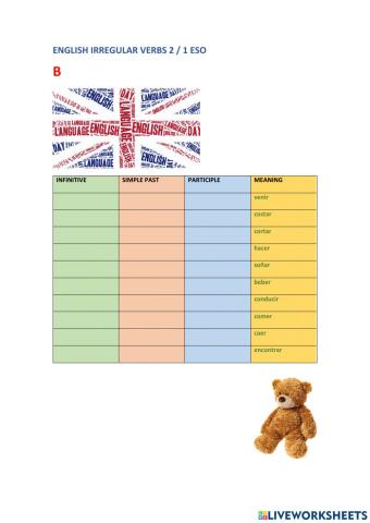 Irregulars verbs 2 B