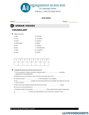 WL3 4th Edition-Unit 9-Quiz W1