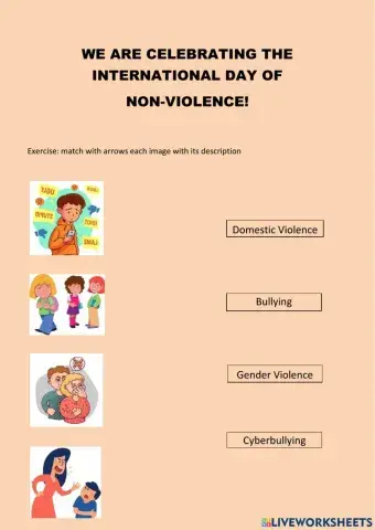Match the non violence types