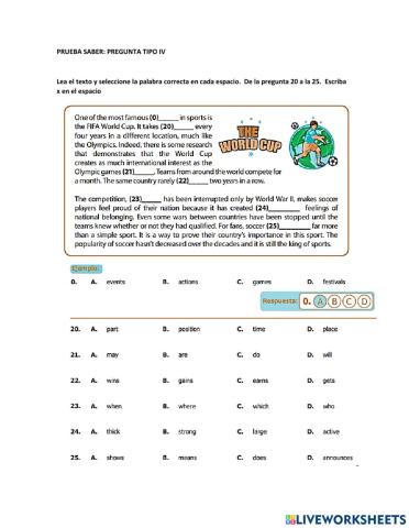 Prueba saber pregunta tipo IV