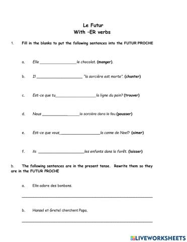 Futur proche practice quiz