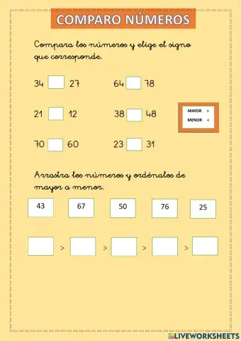 Comparación de números