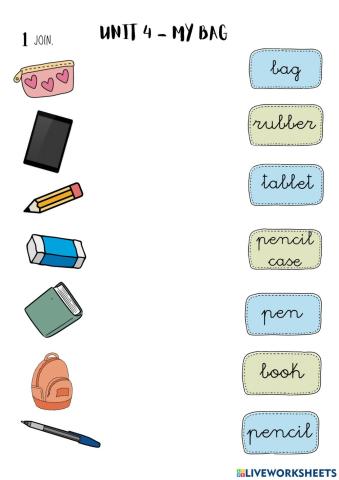 Unit 4 - My bag