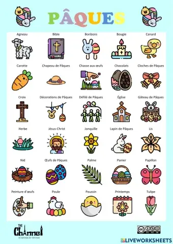 PÂQUES - Vocabulaire (30 mots)