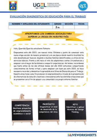 Evaluacón diagnóstica