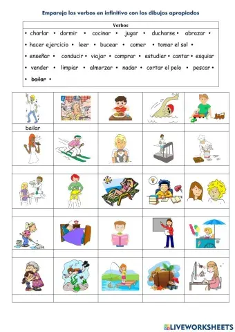 Los verbos infinitivos