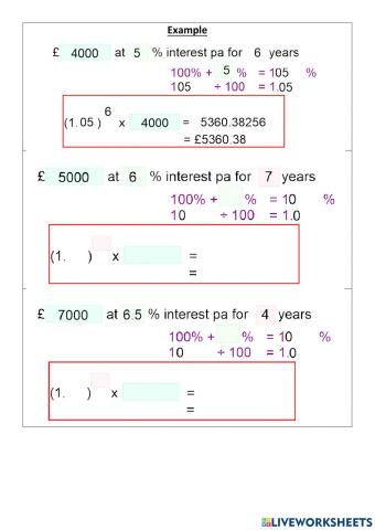 Compound percentages