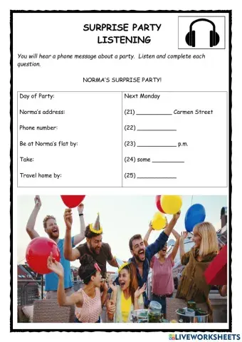 Surprise Party Listening LWS