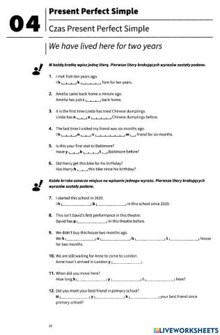 Present Perfect Paraphrases