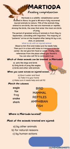 Mártioda Reading comprehension