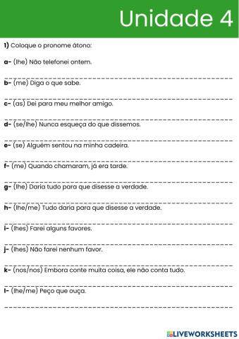 Colocação Pronominal