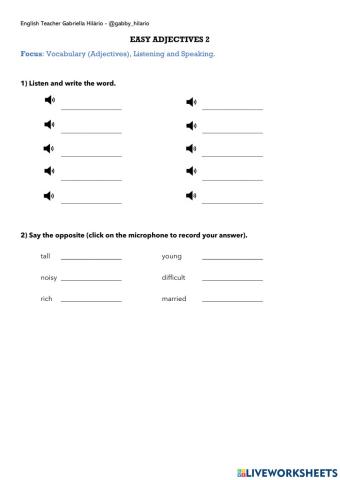Easy adjectives 2 – sbs 1 – c5