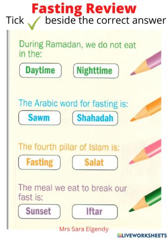 Forth pillar of islam