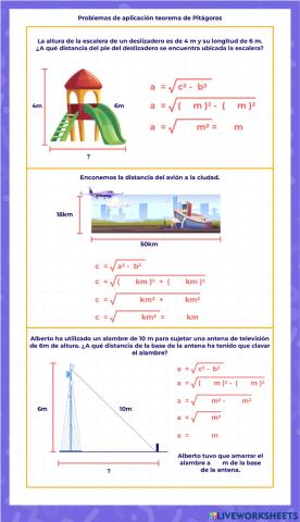Ejercicio teorema de pitágoras