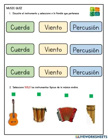 Familias de instrumentos
