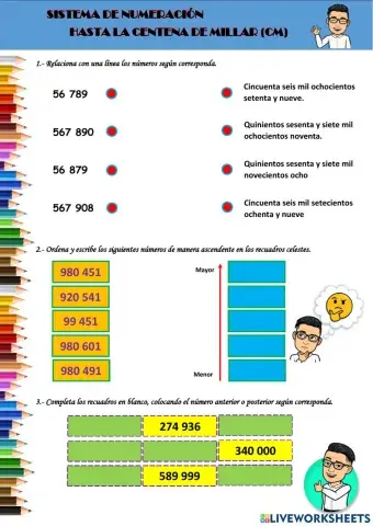 Sistema de numeración hasta la CM