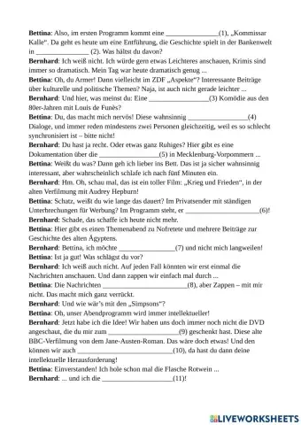 B1 Lek3 Lückentext zum Hören