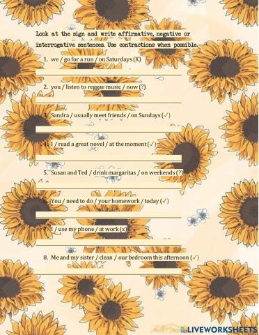 Present simple and continuous