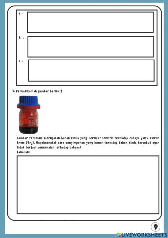 KC E-LKPD Laju Reaksi : Cara-Cara Pengaturan dan Penyimpanan Bahan Kimia untuk Mencegah Perubahan Fisikan dan Kimia yang Tak Terkendali II