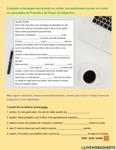 Futuro do Subjuntivo
