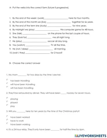 Future Perfect Continous