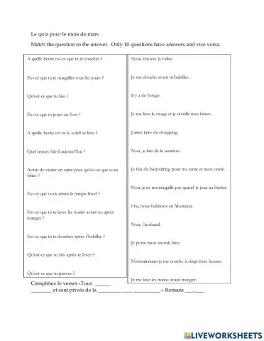 Verbes réfléchis et faire