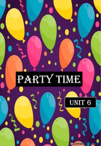 Party time vocabulary