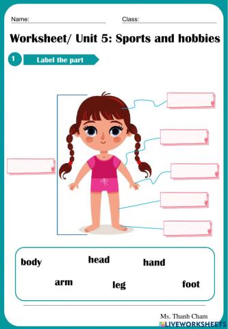 Worksheet Unit 5. Sports and hobbies . Lesson 4