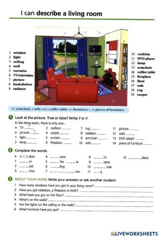 Basic vocaburaly-41 The living-room