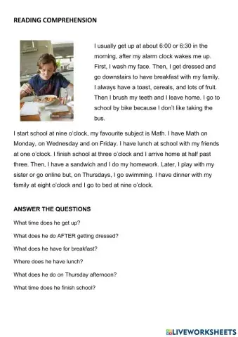 My day - My routine - My life