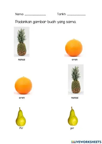 Padanan buah yang sama