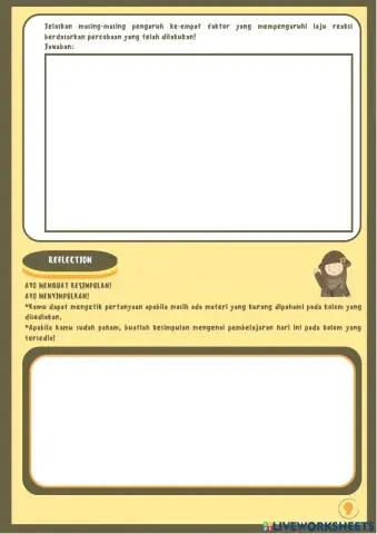 KC E-LKPD Laju Reaksi : Faktor-Faktor yang Mempengaruhi Laju Reaksi II