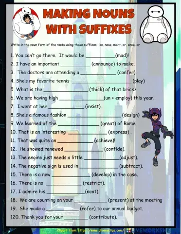 Making Nouns with Suffixes