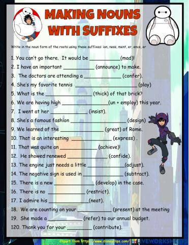 Making Nouns with Suffixes