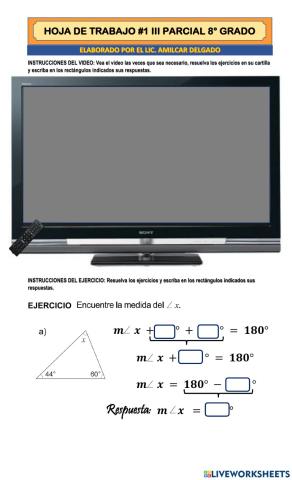 Medida de angulos internos y externos de poligonos