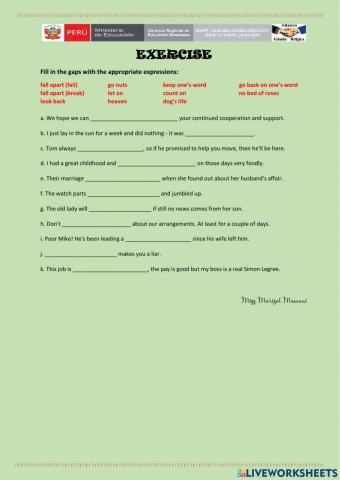 Phrasal verbs - Idioms